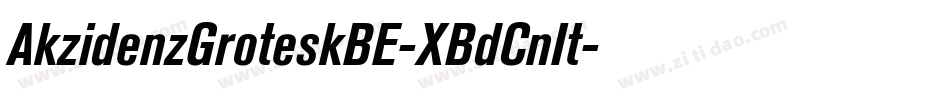 AkzidenzGroteskBE-XBdCnIt字体转换