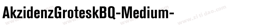 AkzidenzGroteskBQ-Medium字体转换