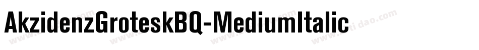 AkzidenzGroteskBQ-MediumItalic字体转换