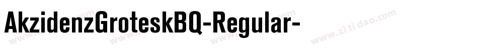 AkzidenzGroteskBQ-Regular字体转换
