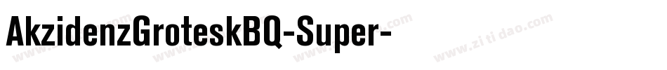 AkzidenzGroteskBQ-Super字体转换