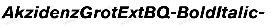 AkzidenzGrotExtBQ-BoldItalic字体转换