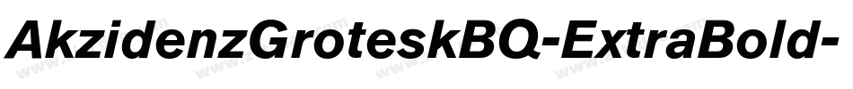 AkzidenzGroteskBQ-ExtraBold字体转换