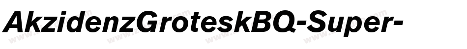 AkzidenzGroteskBQ-Super字体转换