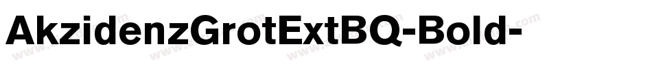 AkzidenzGrotExtBQ-Bold字体转换