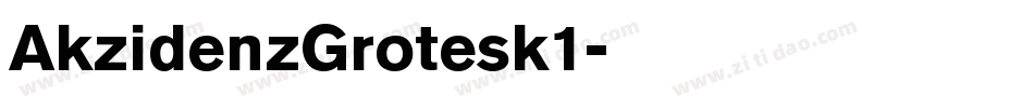 AkzidenzGrotesk1字体转换