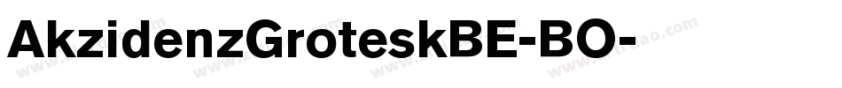 AkzidenzGroteskBE-BO字体转换