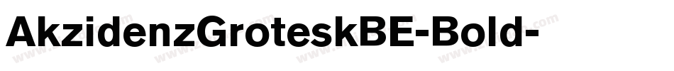 AkzidenzGroteskBE-Bold字体转换