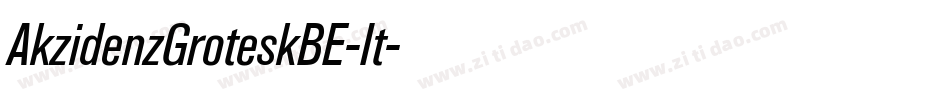 AkzidenzGroteskBE-It字体转换