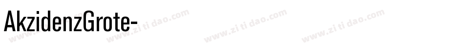 AkzidenzGrote字体转换