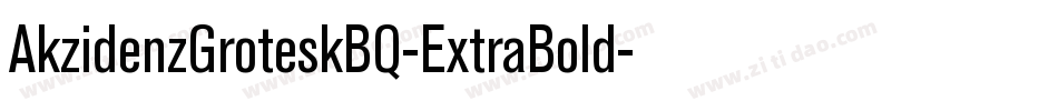 AkzidenzGroteskBQ-ExtraBold字体转换