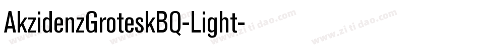AkzidenzGroteskBQ-Light字体转换