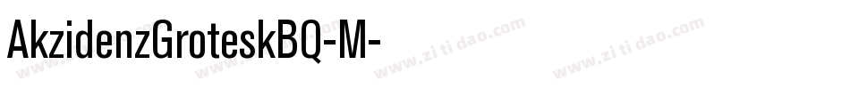AkzidenzGroteskBQ-M字体转换