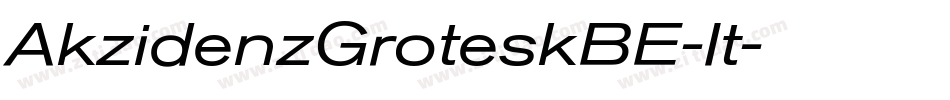 AkzidenzGroteskBE-It字体转换