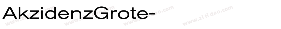 AkzidenzGrote字体转换