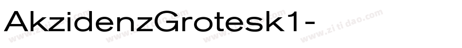 AkzidenzGrotesk1字体转换