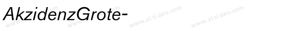 AkzidenzGrote字体转换