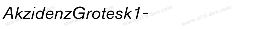 AkzidenzGrotesk1字体转换