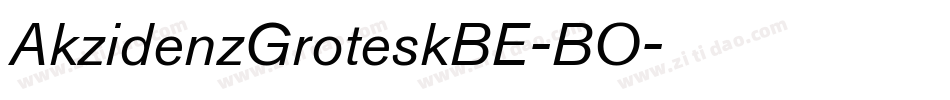 AkzidenzGroteskBE-BO字体转换
