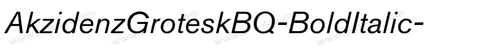 AkzidenzGroteskBQ-BoldItalic字体转换