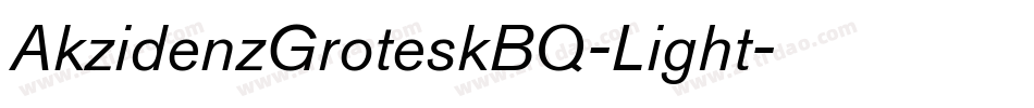 AkzidenzGroteskBQ-Light字体转换