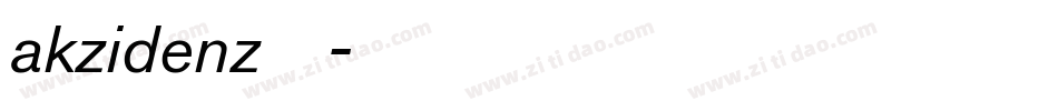 akzidenz字体字体转换