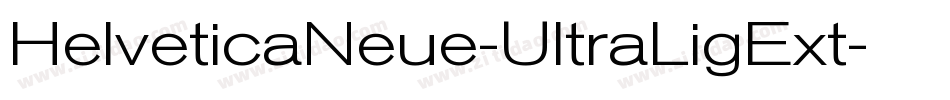 HelveticaNeue-UltraLigExt字体转换