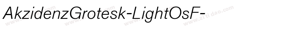 AkzidenzGrotesk-LightOsF字体转换