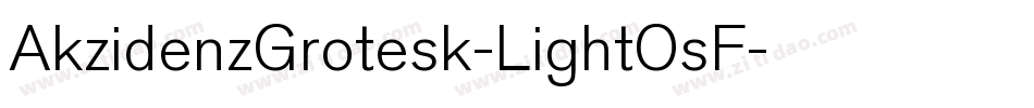AkzidenzGrotesk-LightOsF字体转换