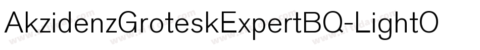 AkzidenzGroteskExpertBQ-LightOsF字体转换