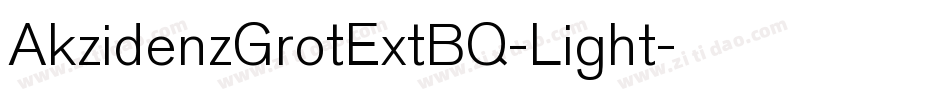 AkzidenzGrotExtBQ-Light字体转换