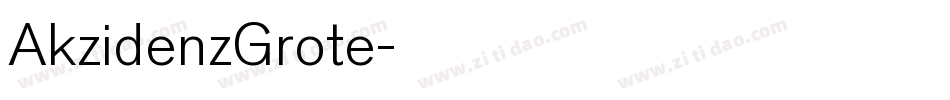 AkzidenzGrote字体转换