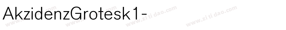 AkzidenzGrotesk1字体转换