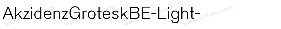 AkzidenzGroteskBE-Light字体转换