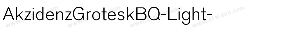 AkzidenzGroteskBQ-Light字体转换