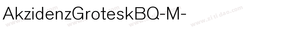 AkzidenzGroteskBQ-M字体转换