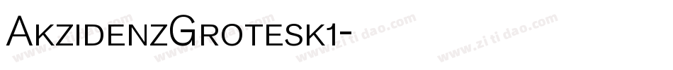 AkzidenzGrotesk1字体转换