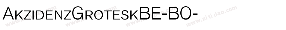 AkzidenzGroteskBE-BO字体转换