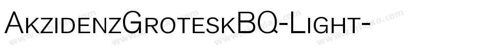 AkzidenzGroteskBQ-Light字体转换