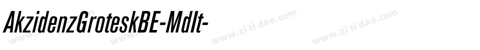 AkzidenzGroteskBE-MdIt字体转换