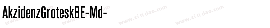 AkzidenzGroteskBE-Md字体转换