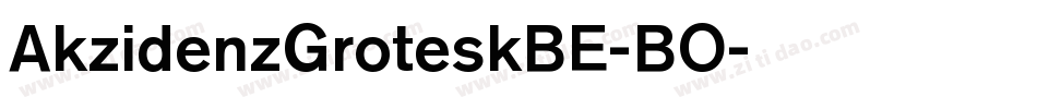 AkzidenzGroteskBE-BO字体转换