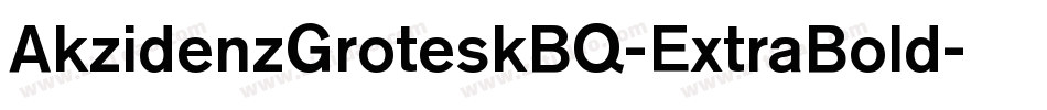 AkzidenzGroteskBQ-ExtraBold字体转换