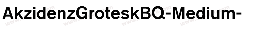 AkzidenzGroteskBQ-Medium字体转换