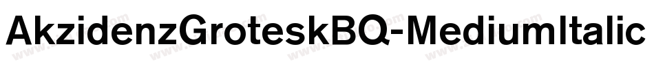 AkzidenzGroteskBQ-MediumItalic字体转换