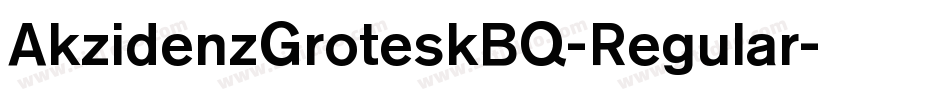 AkzidenzGroteskBQ-Regular字体转换