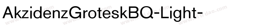 AkzidenzGroteskBQ-Light字体转换