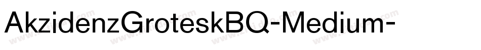 AkzidenzGroteskBQ-Medium字体转换