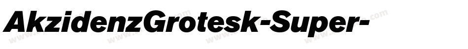 AkzidenzGrotesk-Super字体转换