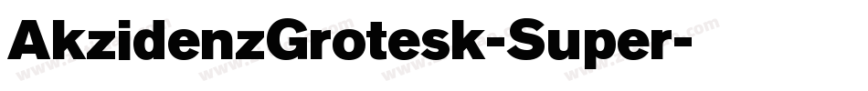AkzidenzGrotesk-Super字体转换